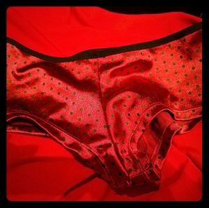 Satin polka dot boy shorts